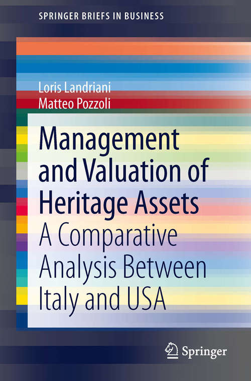 Book cover of Management and Valuation of Heritage Assets
