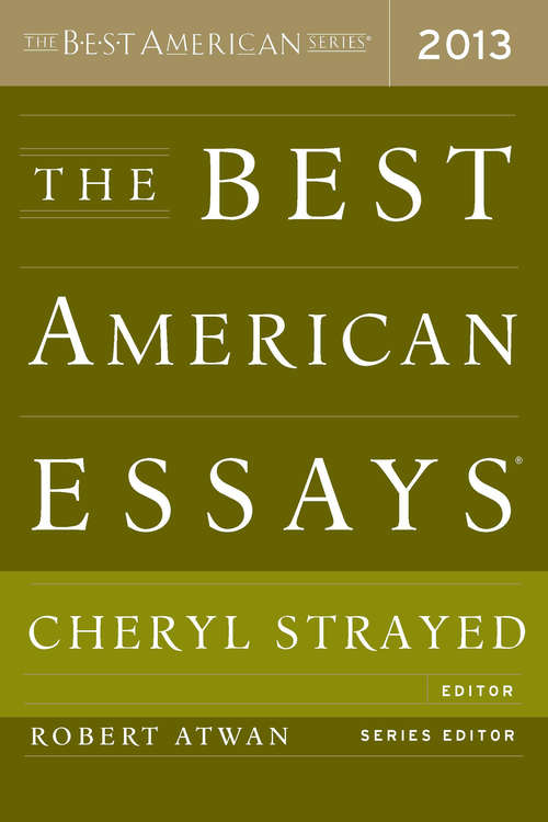 Book cover of The Best American Essays 2013