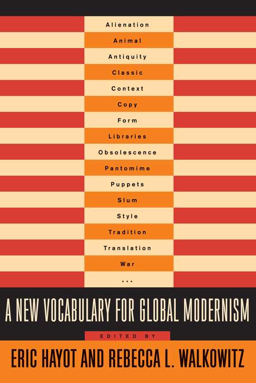 Book cover of A New Vocabulary for Global Modernism