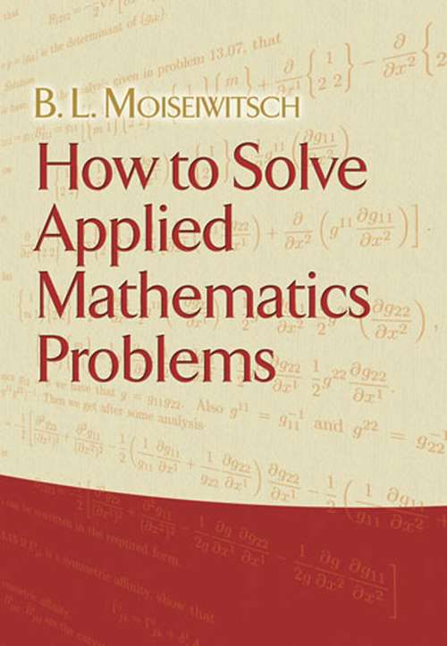 Book cover of How to Solve Applied Mathematics Problems