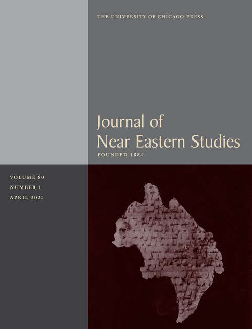Book cover of Journal of Near Eastern Studies, volume 80 number 1 (April 2021)