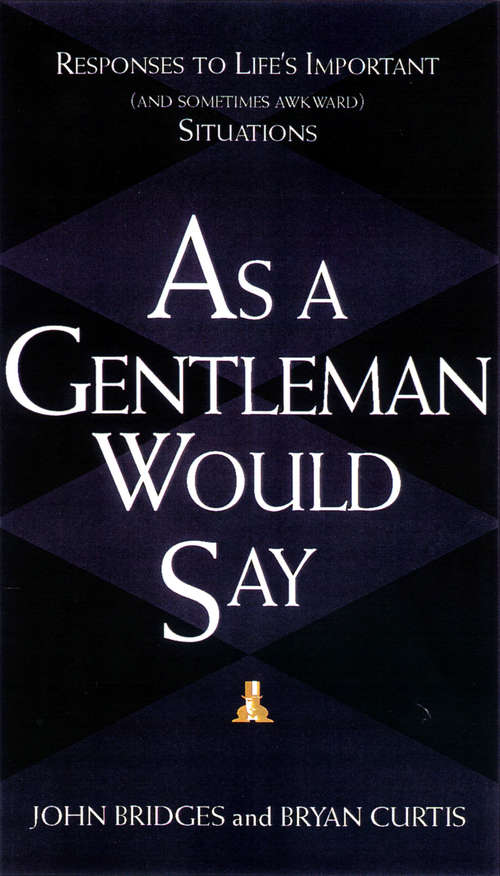 Book cover of As a Gentleman Would Say
