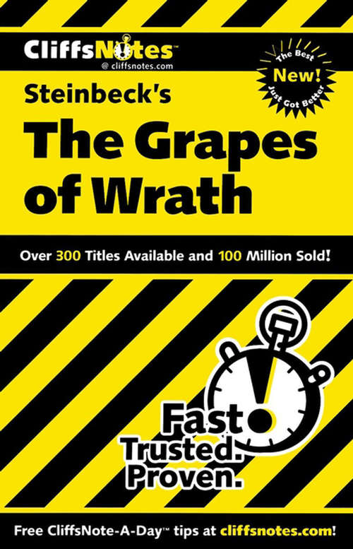 Book cover of CliffsNotes on Steinbeck's The Grapes of Wrath