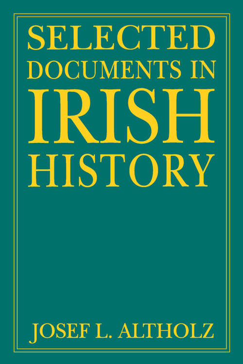 Book cover of Selected Documents in Irish History