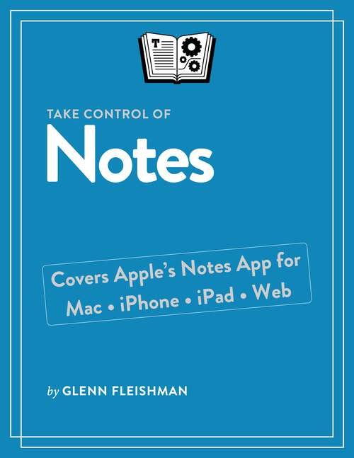 Book cover of Take Control of Notes
