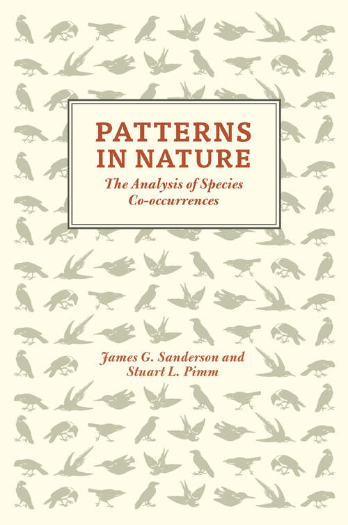 Book cover of Patterns in Nature: The Analysis of Species Co-Occurrences