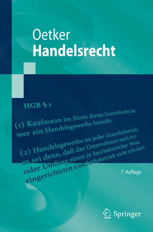 Book cover of Handelsrecht