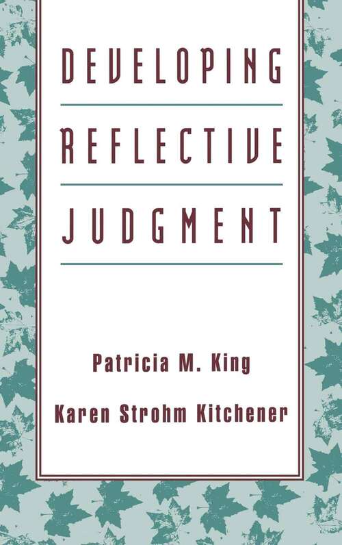 Book cover of Developing Reflective Judgment