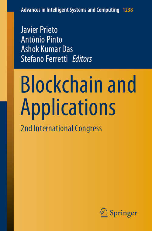 Blockchain and Applications: 2nd International Congress (Advances in Intelligent Systems and Computing #1238)