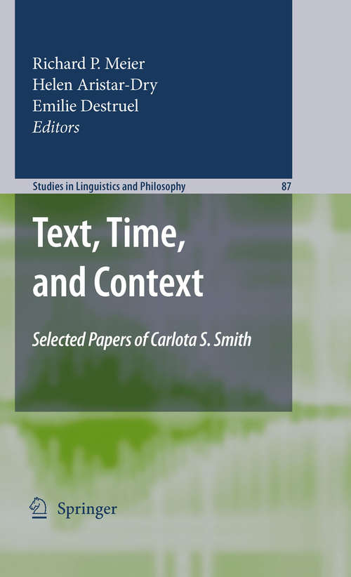 Book cover of Text, Time, and Context