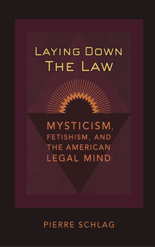 Book cover of Laying Down the Law