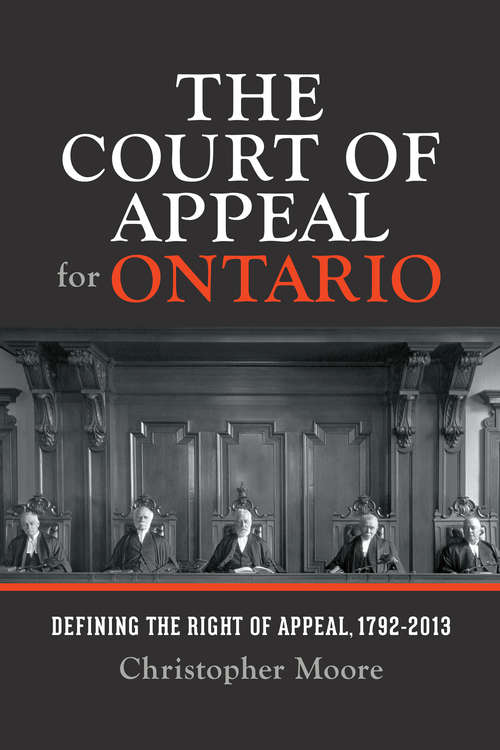 Book cover of The Court of Appeal for Ontario