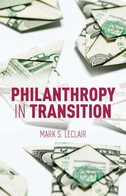 Book cover of Philanthropy in Transition