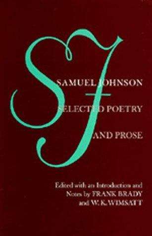 Book cover of Samuel Johnson: Selected Poetry and Prose