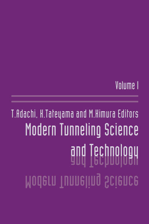 Book cover of Modern Tunneling Science And Technology: Volume 1