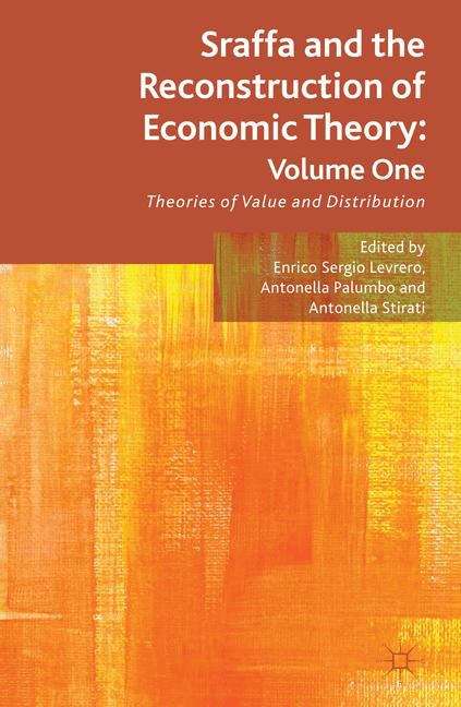 Book cover of Sraffa and the Reconstruction of Economic Theory: Volume One