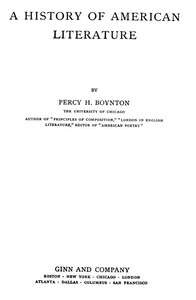 Book cover of A History of American Literature
