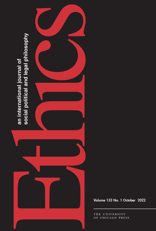 Book cover of Ethics, volume 133 number 1 (October 2022)