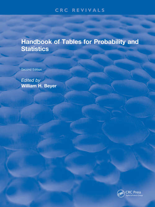 Book cover of Handbook of Tables for Probability and Statistics (2)