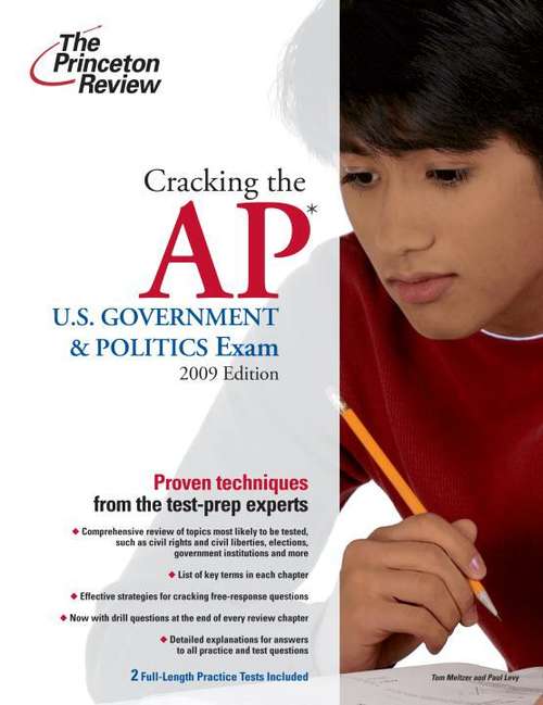 Book cover of Cracking the AP U. S. Government and Politics Exam, 2009 Edition