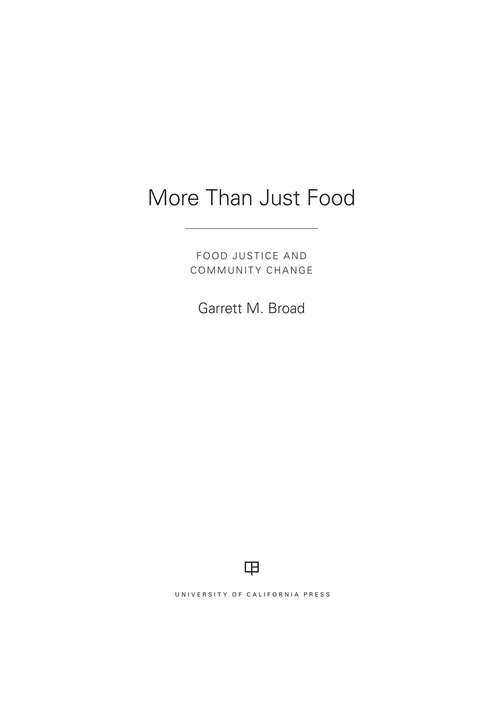 Book cover of More Than Just Food