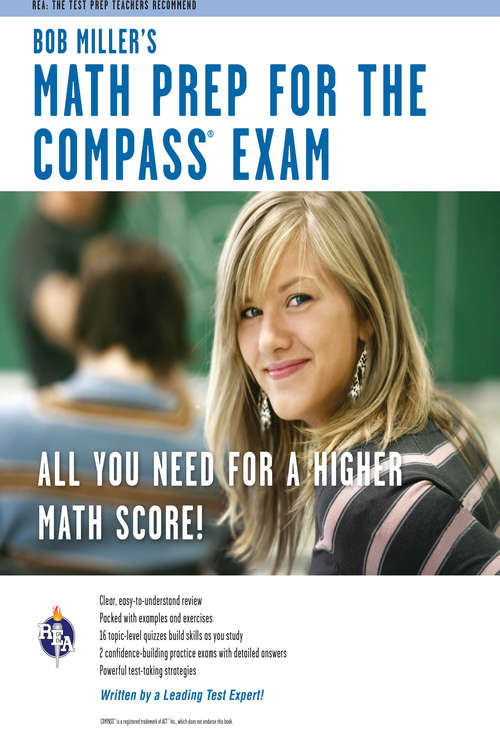 Book cover of COMPASS Exam - Bob Miller's Math Prep