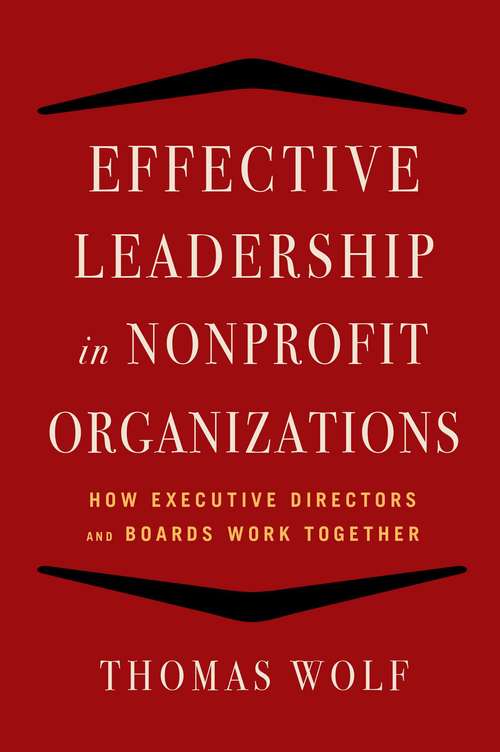 Book cover of Effective Leadership for Nonprofit Organizations