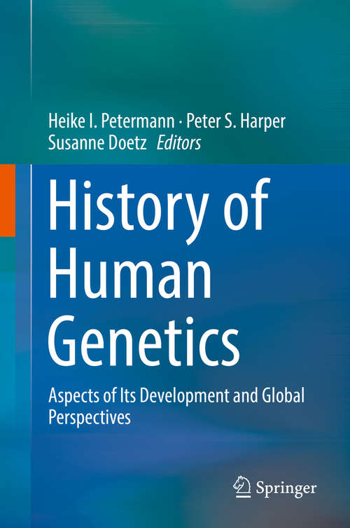 Book cover of History of Human Genetics