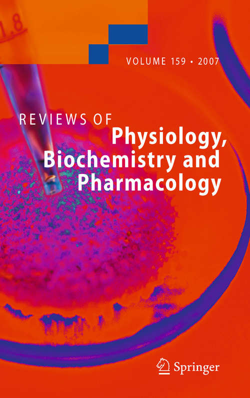 Book cover of Reviews of Physiology, Biochemistry and Pharmacology 159
