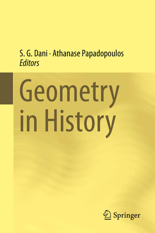 Book cover of Geometry in History (1st ed. 2019)