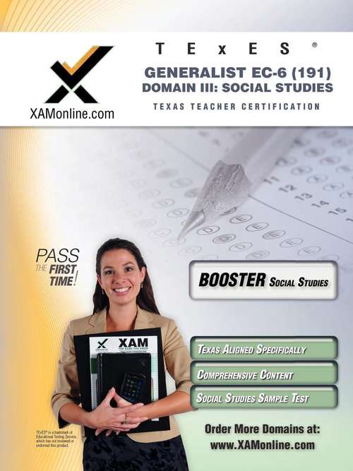 Book cover of TExES Teacher Certification Exam Domain III Social Studies Study Guide