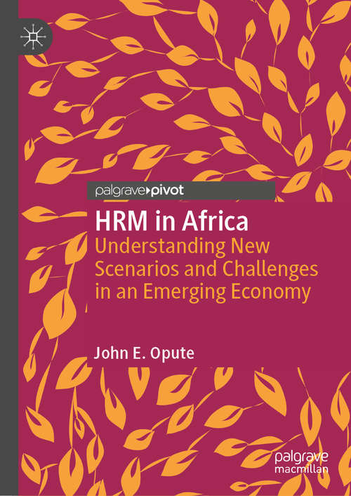 Book cover of HRM in Africa: Understanding New Scenarios and Challenges in an Emerging Economy (1st ed. 2020)