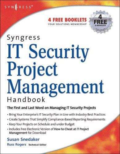 Book cover of Syngress IT Security Project Management Handbook
