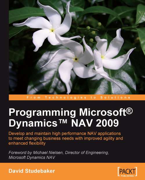 Book cover of Programming Microsoft Dynamics NAV 2009