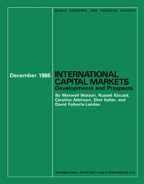 International Capital Markets: Developments and Prospects