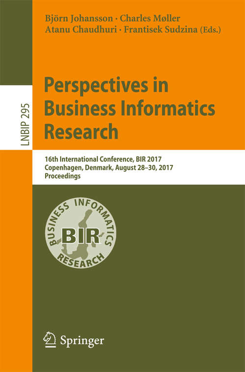 Book cover of Perspectives in Business Informatics Research