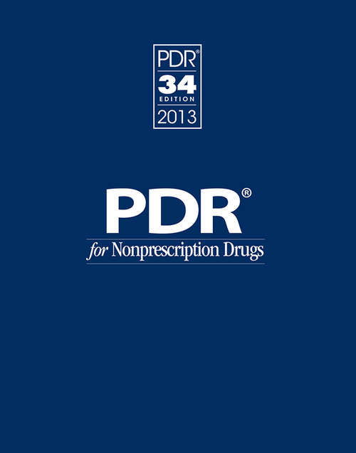 Book cover of PDR for Nonprescription Drugs 2013