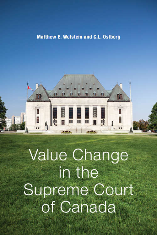 Book cover of Value Change in the Supreme Court of Canada