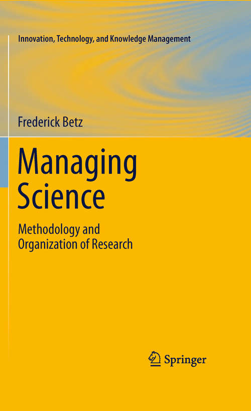 Book cover of Managing Science