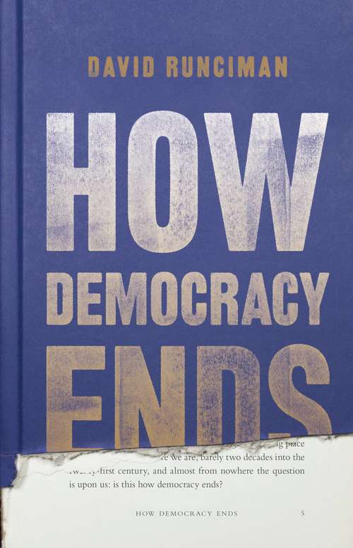 Book cover of How Democracy Ends