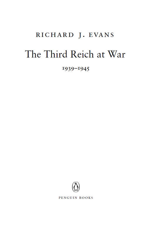 Book cover of The Third Reich at War: 1939-1945