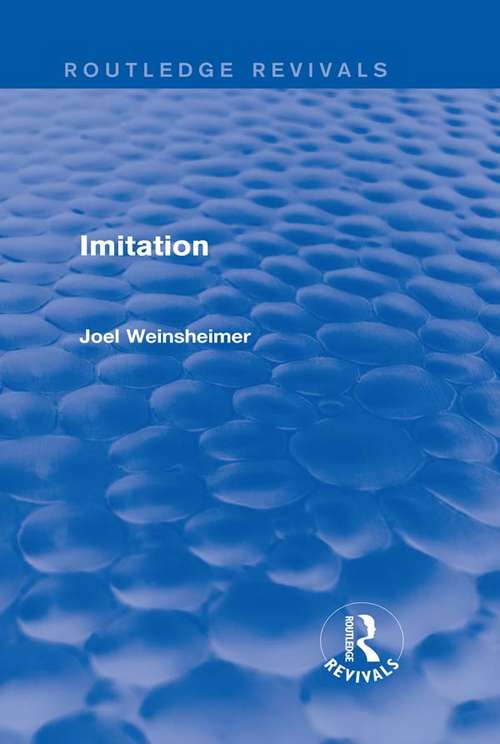 Book cover of Imitation (Routledge Revivals)