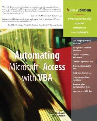 Book cover of Automating Microsoft Access with VBA