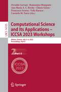 Computational Science and Its Applications – ICCSA 2023 Workshops: Athens, Greece, July 3–6, 2023, Proceedings, Part II (Lecture Notes in Computer Science #14105)