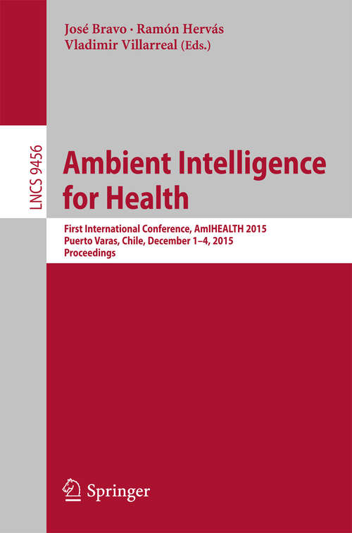 Book cover of Ambient Intelligence for Health