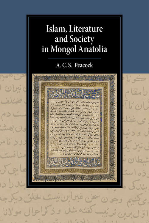 Islam, Literature and Society in Mongol Anatolia (Cambridge Studies in Islamic Civilization)