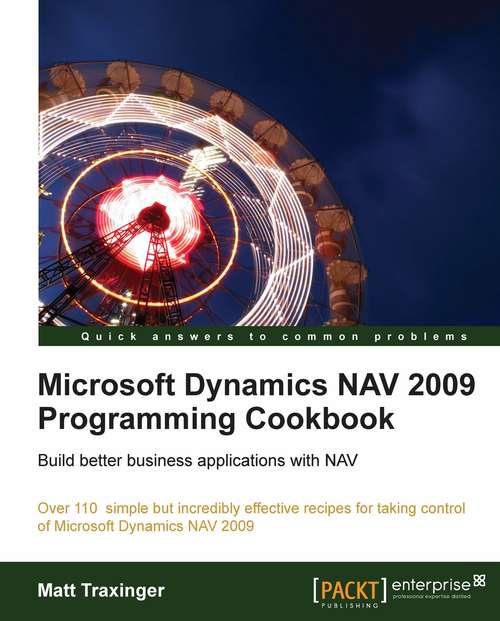 Book cover of Microsoft Dynamics NAV 2009 Programming Cookbook