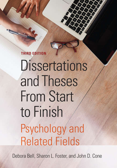 Book cover of Dissertations and Theses From Start to Finish: Psychology and Related Fields (Third Edition)