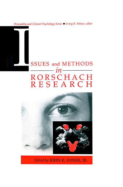Book cover of Issues and Methods in Rorschach Research