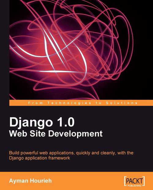 Book cover of Django 1.0 Website Development